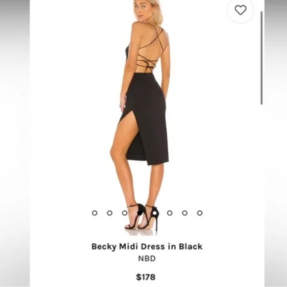 NBD Becky Black Backless Strappy Dress size large - Picture 3 of 9